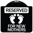 thumbnail image 1 of SignMission Designer Series Sign - Blue Reserved Parking for New Mothers | Black & White 18" X 18" Heavy-Gauge Aluminum Architectural Sign | Protect Your Business & Municipality | Made, 1 of 4