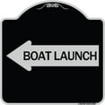 thumbnail image 1 of SignMission Designer Series Sign - Boat Launch (With Left Arrow) | Black & Silver 18" X 18" Heavy-Gauge Aluminum Architectural Sign | Protect Your Business & Municipality | Made in the, 1 of 4