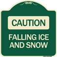 thumbnail image 1 of SignMission Designer Series Sign - Caution - Falling Ice and Snow | Green & Tan 18" X 18" Heavy-Gauge Aluminum Architectural Sign | Protect Your Business & Municipality | Made in the, 1 of 4