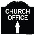 thumbnail image 1 of SignMission Designer Series Sign - Church Office (With Up Arrow) | Black & White 18" X 18" Heavy-Gauge Aluminum Architectural Sign | Protect Your Business & Municipality | Made in the, 1 of 4