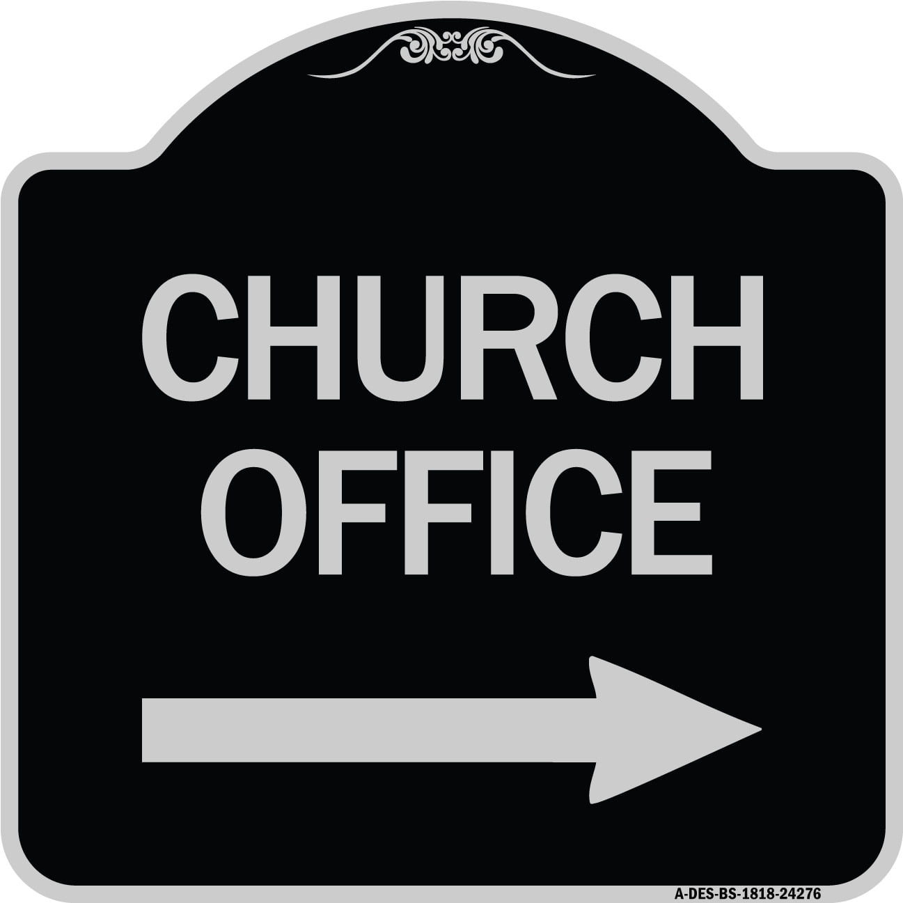 SignMission Designer Series Sign - Church Office (With Right Arrow ...