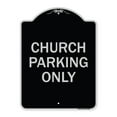 thumbnail image 1 of SignMission Designer Series Sign - Church Parking Only | Black & Silver 18" x 24" Heavy-Gauge Aluminum Architectural Sign | Protect Your Business & Municipality | Made in the USA, 1 of 4