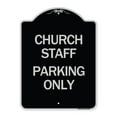 thumbnail image 1 of SignMission Designer Series Sign - Church Staff Parking Only | Black & Silver 18" x 24" Heavy-Gauge Aluminum Architectural Sign | Protect Your Business & Municipality | Made in the USA, 1 of 4