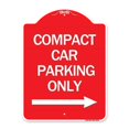 thumbnail image 1 of SignMission Designer Series Sign - Compact Car Parking Only (With Right Arrow) | Red & White 18" X 24" Heavy-Gauge Aluminum Architectural Sign | Protect Your Business & Municipality |, 1 of 4