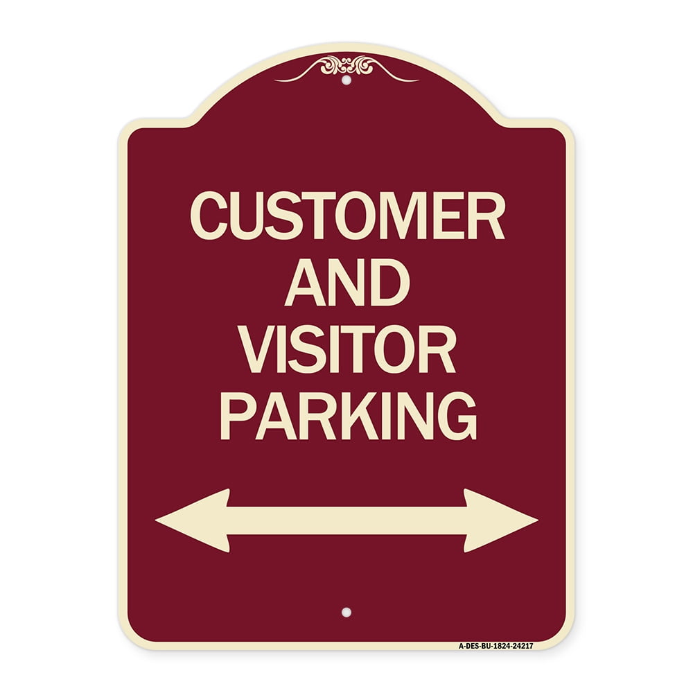 SignMission Designer Series Sign - Customer and Visitor Parking ...