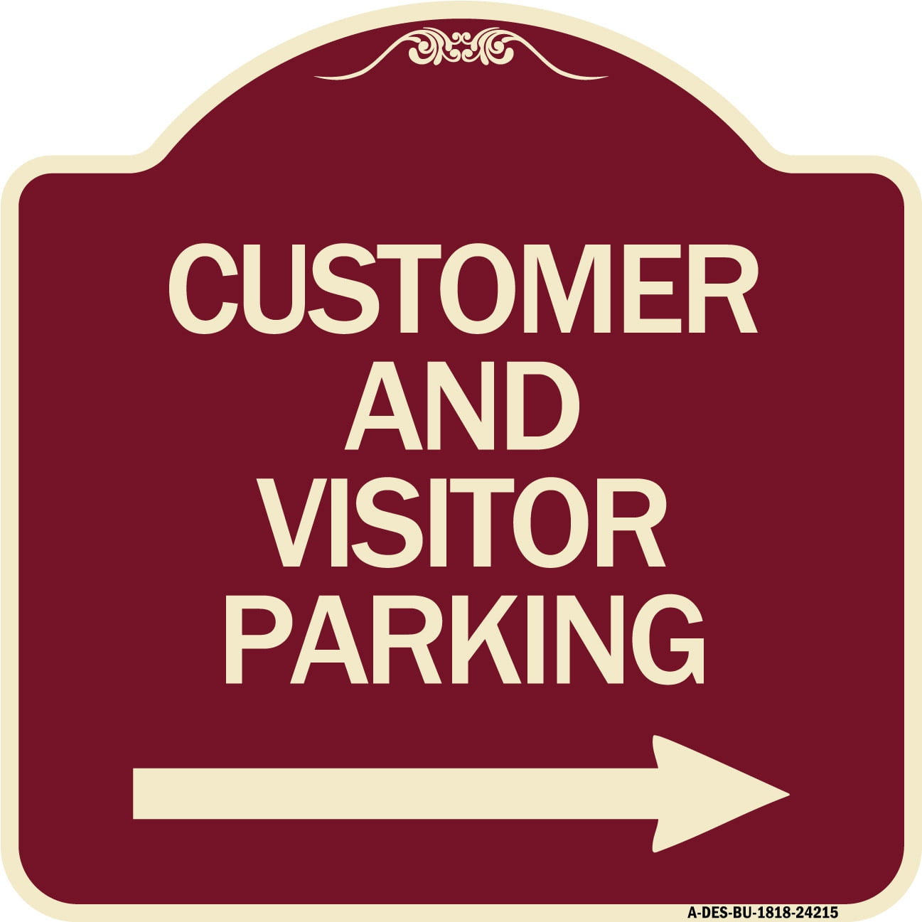 SignMission Designer Series Sign - Customer and Visitor Parking (With ...