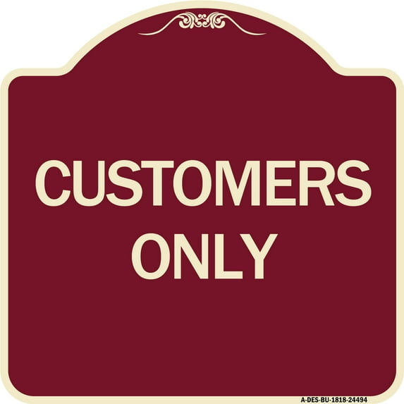 SignMission Designer Series Sign - Customers Only | Burgundy 18" X 18" Heavy-Gauge Aluminum Architectural Sign | Protect Your Business & Municipality | Made in the USA