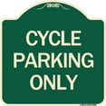 thumbnail image 1 of SignMission Designer Series Sign - Cycle Parking Only | Green & Tan 18" X 18" Heavy-Gauge Aluminum Architectural Sign | Protect Your Business & Municipality | Made in the USA, 1 of 4