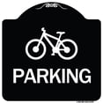 thumbnail image 1 of SignMission Designer Series Sign - D4-3 Bicycle Parking (Bicycle Symbol) Parking | Black & White 18" X 18" Heavy-Gauge Aluminum Architectural Sign | Made in the USA, 1 of 4