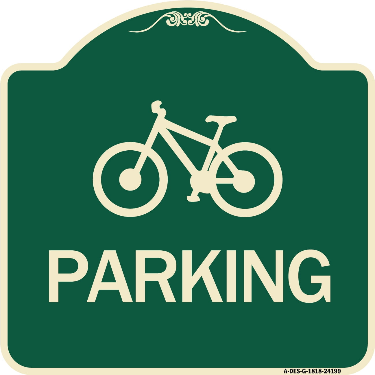 SignMission Designer Series Sign - D4-3 Bicycle Parking (Bicycle Symbol ...