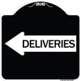 thumbnail image 1 of SignMission Designer Series Sign - Deliveries (With Left Arrow) | Black & White 18" X 18" Heavy-Gauge Aluminum Architectural Sign | Protect Your Business & Municipality | Made in the, 1 of 4