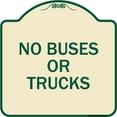 thumbnail image 1 of SignMission Designer Series Sign - Driveway Sign No Buses or Trucks | Tan & Green 18" X 18" Heavy-Gauge Aluminum Architectural Sign | Protect Your Business & Municipality | Made in the, 1 of 4
