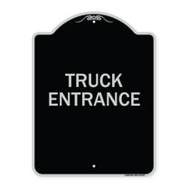 SignMission Designer Series Sign - Driveway Sign Truck Entrance | Black & Silver 18" x 24" Heavy-Gauge Aluminum Architectural Sign | Protect Your Business & Municipality | Made in the