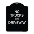 thumbnail image 1 of SignMission Designer Series Sign - Driveway Sign No Trucks in Driveway | Black & Silver 18" x 24" Heavy-Gauge Aluminum Architectural Sign | Protect Your Business & Municipality | Made, 1 of 4