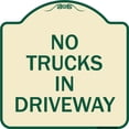 thumbnail image 1 of SignMission Designer Series Sign - Driveway Sign No Trucks in Driveway | Tan & Green 18" X 18" Heavy-Gauge Aluminum Architectural Sign | Protect Your Business & Municipality | Made in, 1 of 4