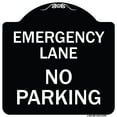 thumbnail image 1 of SignMission Designer Series Sign - Emergency Lane No Parking Sign | Black & White 18" X 18" Heavy-Gauge Aluminum Architectural Sign | Protect Your Business & Municipality | Made in the, 1 of 4