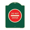 thumbnail image 1 of SignMission Designer Series Sign - Do Not Enter | Green & Tan 18" x 24" Heavy-Gauge Aluminum Architectural Sign | Protect Your Business & Municipality | Made in the USA, 1 of 4
