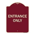 thumbnail image 1 of SignMission Designer Series Sign - Entrance Only | Burgundy 18" x 24" Heavy-Gauge Aluminum Architectural Sign | Protect Your Business & Municipality | Made in the USA, 1 of 4