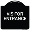 thumbnail image 1 of SignMission Designer Series Sign - Entrance Sign Visitor Entrance | Black & White 18" X 18" Heavy-Gauge Aluminum Architectural Sign | Protect Your Business & Municipality | Made in the, 1 of 4