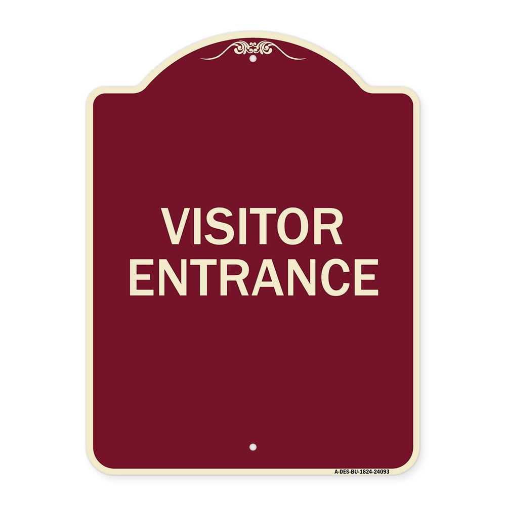 SignMission Designer Series Sign - Entrance Sign Visitor Entrance ...