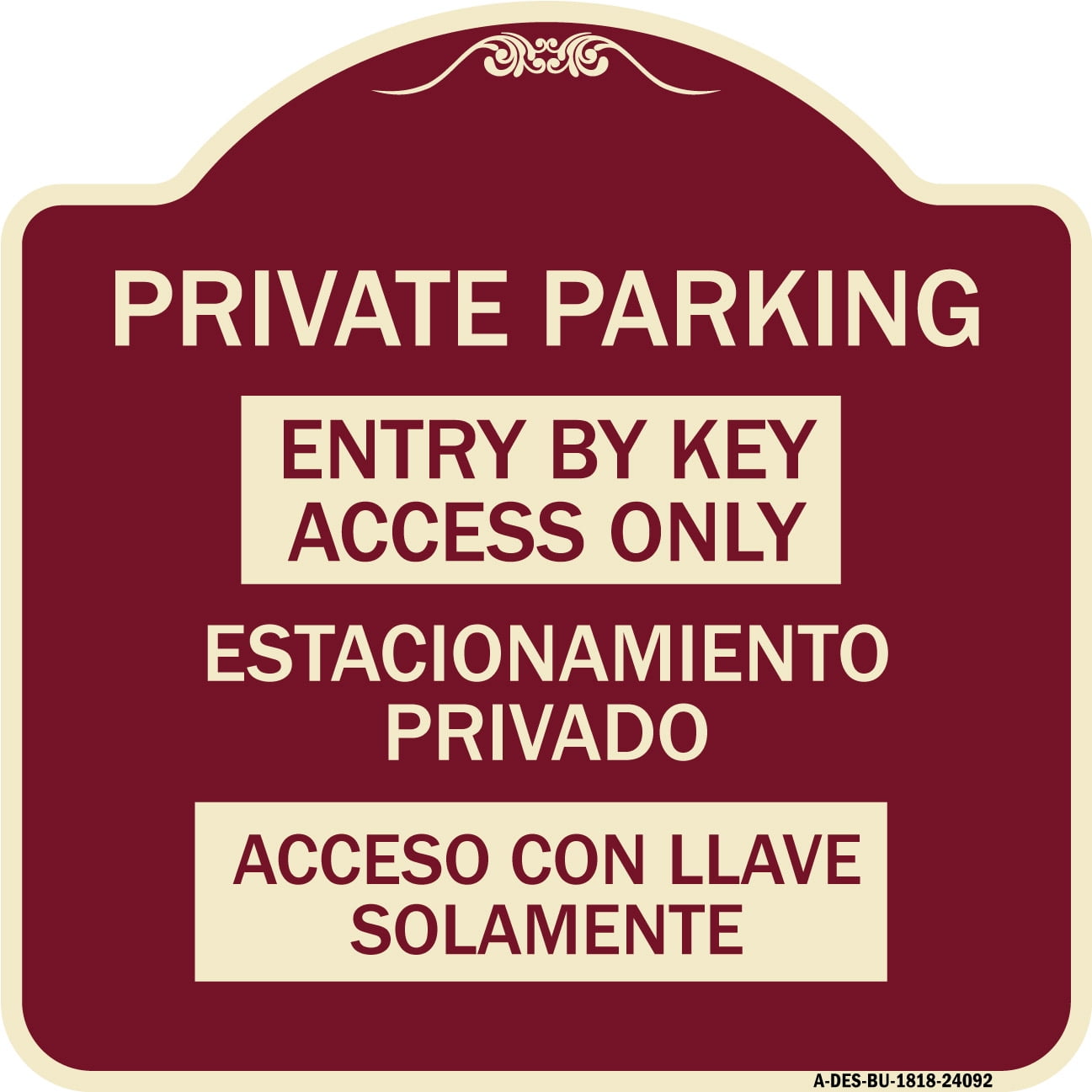 SignMission Designer Series Sign - Entry by Key Access Only ...