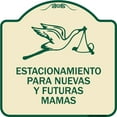 thumbnail image 1 of SignMission Designer Series Sign - Estacionamento Para Nuevas Y Futuras Mamas | Tan & Green 18" X 18" Heavy-Gauge Aluminum Architectural Sign | Protect Your Business & Municipality |, 1 of 4