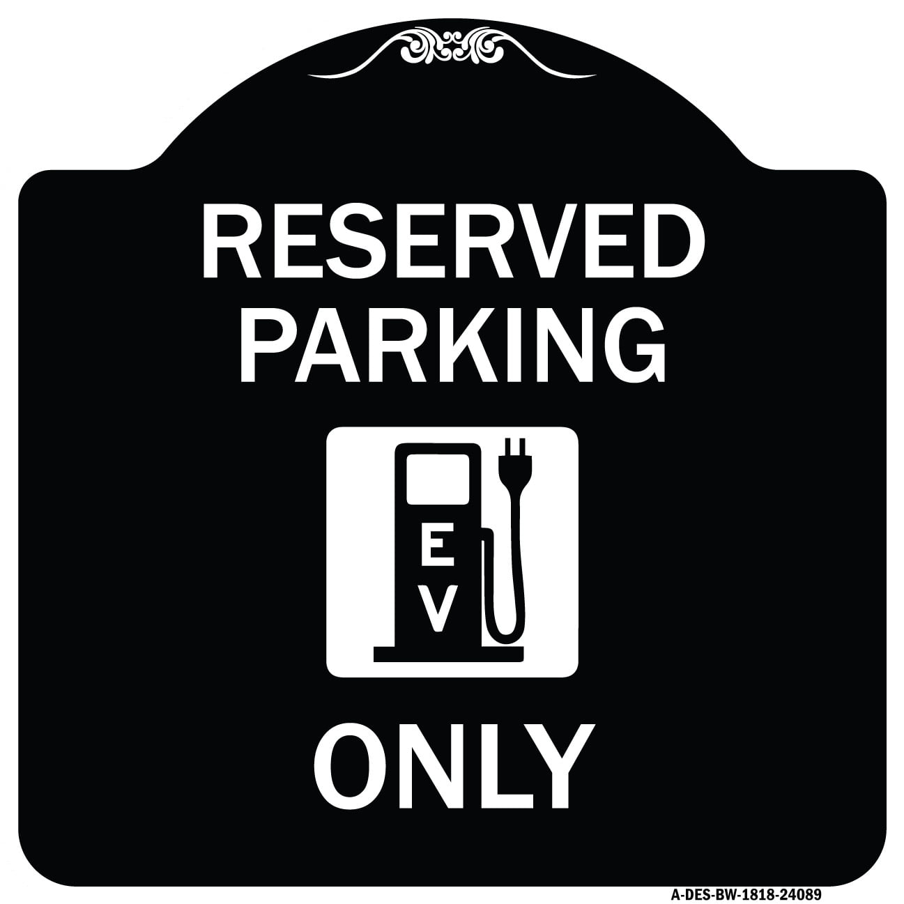 SignMission Designer Series Sign - Ev Only (With Electric Vehicle ...