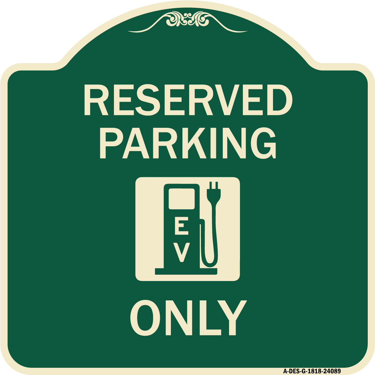 Ev Fans Sign SignMission Designer Series Sign - Ev Only (With Electric Vehicle ...