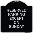 thumbnail image 1 of SignMission Designer Series Sign - Except on Sunday | Black & Silver 18" X 18" Heavy-Gauge Aluminum Architectural Sign | Protect Your Business & Municipality | Made in the USA, 1 of 4