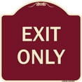 thumbnail image 1 of SignMission Designer Series Sign - Exit Only | Burgundy 18" X 18" Heavy-Gauge Aluminum Architectural Sign | Protect Your Business & Municipality | Made in the USA, 1 of 4