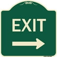 thumbnail image 1 of SignMission A-DES-G-1818-9842 Designer Series Sign - Exit with Right Arrow, 1 of 4