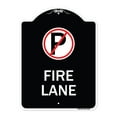thumbnail image 1 of SignMission Designer Series Sign - Fire Lane (No Parking Symbol) | Black & White 18" x 24" Heavy-Gauge Aluminum Architectural Sign | Protect Your Business & Municipality | Made in the, 1 of 4