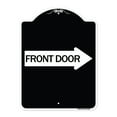 thumbnail image 1 of SignMission Designer Series Sign - Front Door (With Right Arrow) | Black & White 18" x 24" Heavy-Gauge Aluminum Architectural Sign | Protect Your Business & Municipality | Made in the, 1 of 4