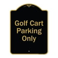 thumbnail image 1 of SignMission Designer Series Sign - Golf Cart Parking Only | Black & Gold 18" x 24" Heavy-Gauge Aluminum Architectural Sign | Protect Your Business & Municipality | Made in the USA, 1 of 4