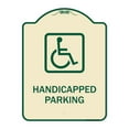 thumbnail image 1 of SignMission Designer Series Sign - Handicapped Parking (Handicapped Symbol) | Tan & Green 18" x 24" Heavy-Gauge Aluminum Architectural Sign | Protect Your Business & Municipality | Made, 1 of 4