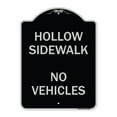 thumbnail image 1 of SignMission Designer Series Sign - Hollow Sidewalk No Vehicles | Black & Silver 18" x 24" Heavy-Gauge Aluminum Architectural Sign | Protect Your Business & Municipality | Made in the, 1 of 4