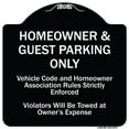 thumbnail image 1 of SignMission Designer Series Sign - Homeowner & Guest Parking Only | Black & White 18" X 18" Heavy-Gauge Aluminum Architectural Sign | Protect Your Business & Municipality | Made in the, 1 of 4
