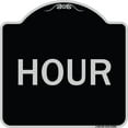 thumbnail image 1 of SignMission Designer Series Sign - Hour | Black & Silver 18" X 18" Heavy-Gauge Aluminum Architectural Sign | Protect Your Business & Municipality | Made in the USA, 1 of 4