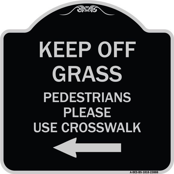 SignMission Designer Series Sign - Lawn Boss Sign Stake Kit | Black & Silver 18" X 18" Heavy-Gauge Aluminum Architectural Sign | Protect Your Business & Municipality | Made in the USA