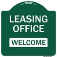 thumbnail image 1 of SignMission Designer Series Sign - Leasing Office Welcome | Green & White 18" X 18" Heavy-Gauge Aluminum Architectural Sign | Protect Your Business & Municipality | Made in the USA, 1 of 4