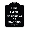 thumbnail image 1 of SignMission Designer Series Sign - Michigan Fire Lane No Parking or Standing | Black & White 18" x 24" Heavy-Gauge Aluminum Architectural Sign | Protect Your Business & Municipality |, 1 of 4