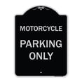 thumbnail image 1 of SignMission Designer Series Sign - Motorcycle Parking Only | Black & Silver 18" x 24" Heavy-Gauge Aluminum Architectural Sign | Protect Your Business & Municipality | Made in the USA, 1 of 4