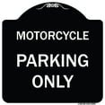 thumbnail image 1 of SignMission Designer Series Sign - Motorcycle Parking Only | Black & White 18" X 18" Heavy-Gauge Aluminum Architectural Sign | Protect Your Business & Municipality | Made in the USA, 1 of 4