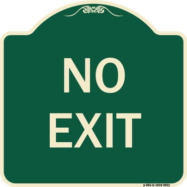 SignMission Designer Series Sign - Parking Lot Sign Exit Sign (Right ...