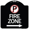 thumbnail image 1 of SignMission Designer Series Sign - (No Parking Symbol and Right Arrow) | Black & White 18" X 18" Heavy-Gauge Aluminum Architectural Sign | Protect Your Business & Municipality | Made in, 1 of 4