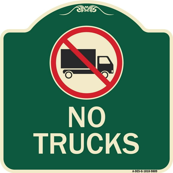 SignMission A-DES-G-1818-9809 Designer Series Sign - No Trucks with Graphic