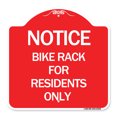 thumbnail image 1 of SignMission Designer Series Sign - Notice Sign Bike Rack for Residents Only | Red & White 18" X 18" Heavy-Gauge Aluminum Architectural Sign | Protect Your Business & Municipality | Made, 1 of 4