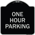 thumbnail image 1 of SignMission Designer Series Sign - One Hour Parking | Black & Silver 18" X 18" Heavy-Gauge Aluminum Architectural Sign | Protect Your Business & Municipality | Made in the USA, 1 of 4