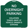 thumbnail image 1 of SignMission Designer Series Sign - No Overnight Parking | Green & White 18" X 18" Heavy-Gauge Aluminum Architectural Sign | Protect Your Business & Municipality | Made in the USA, 1 of 4