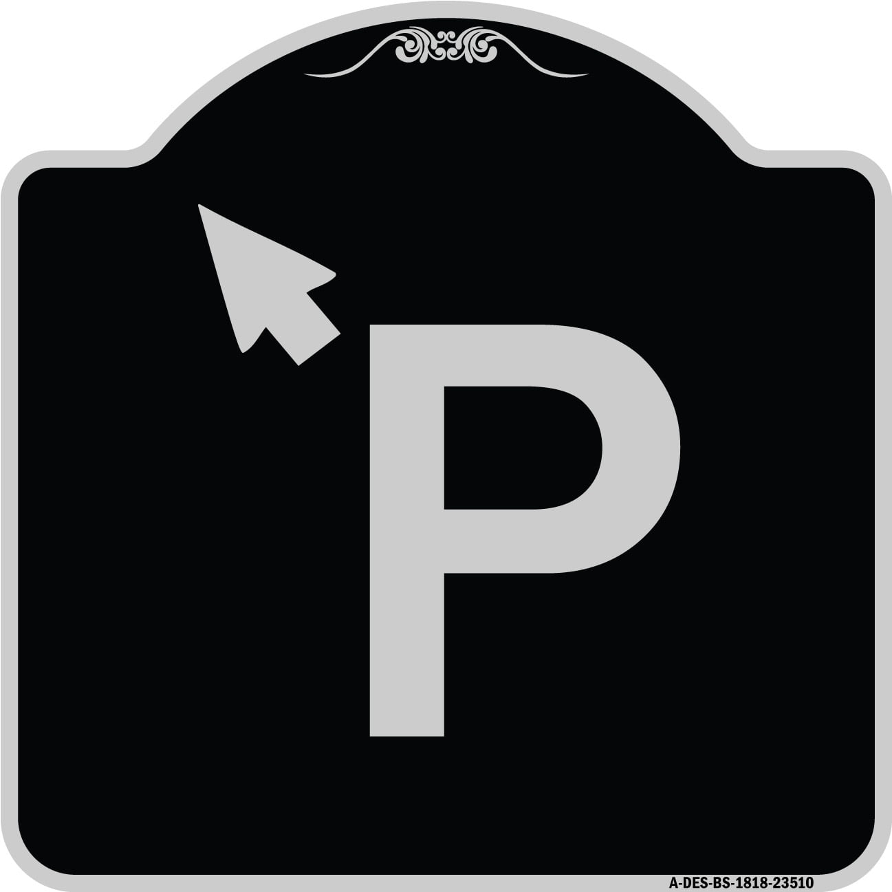 SignMission Designer Series Sign - P Symbol (With Up Arrow Pointing ...